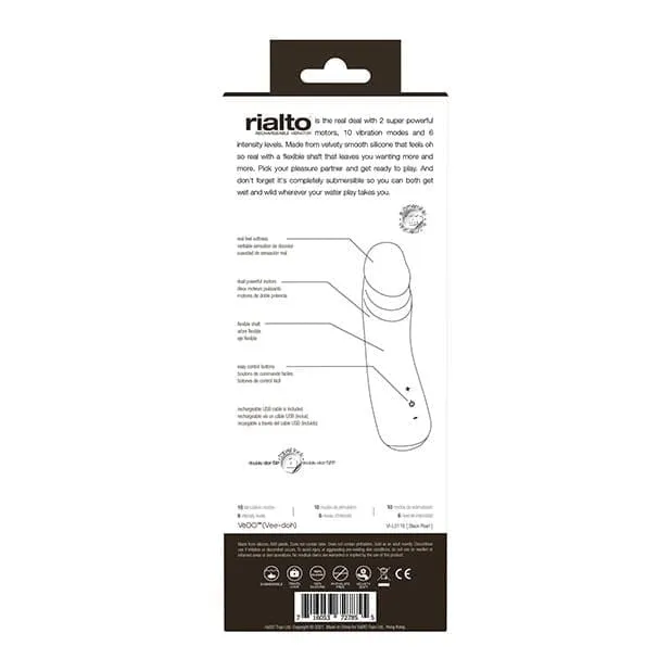 VeDO - Rialto Rechargeable Realistic Vibrating Dildo 7.5"