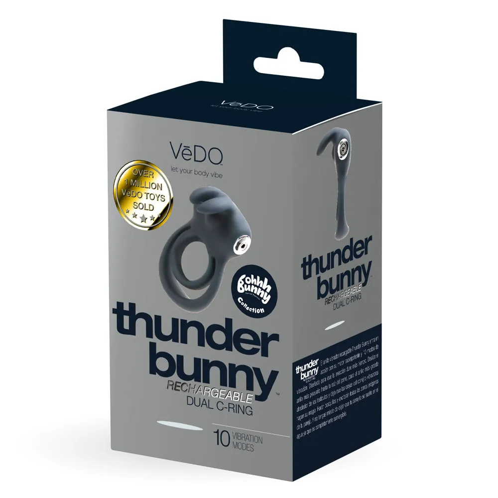 Vedo Thunder Bunny Rechargeable Vibrating Clitoral Cock & Ball Ring