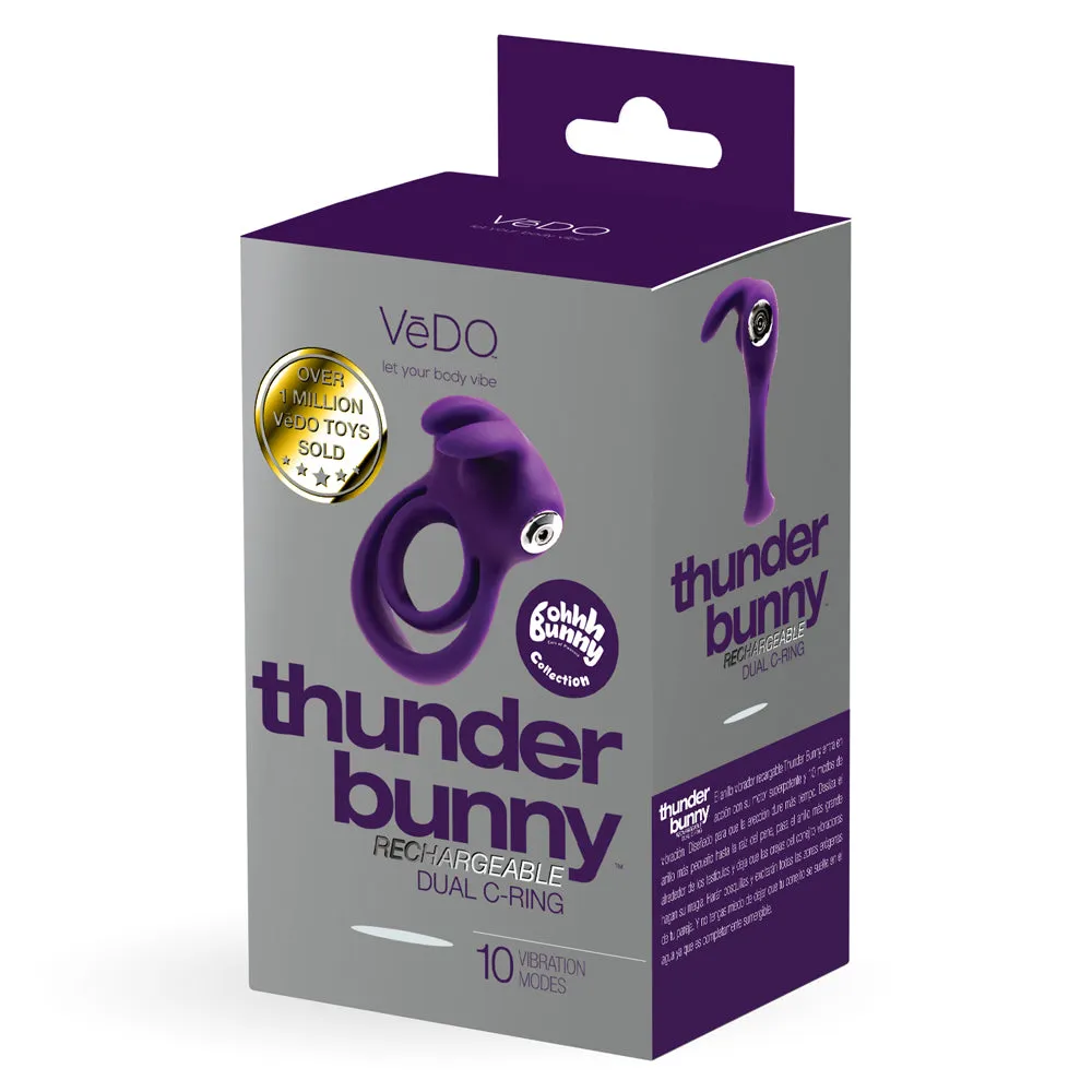 Vedo Thunder Bunny Rechargeable Vibrating Clitoral Cock & Ball Ring