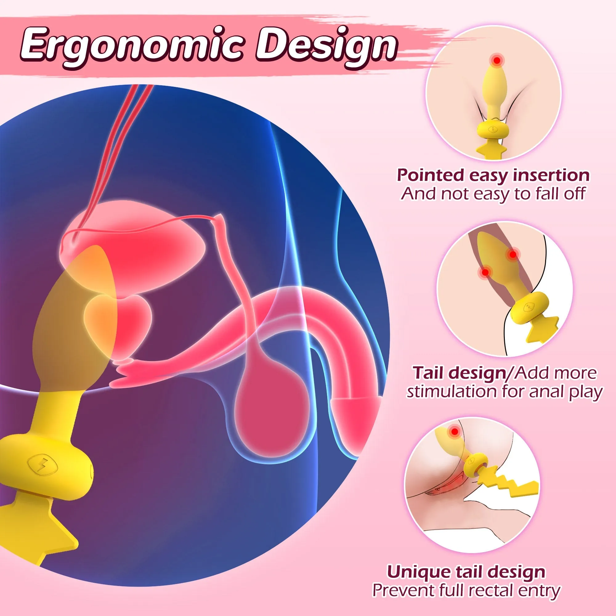 Vibrating Anal Butt Plug with Remote Control