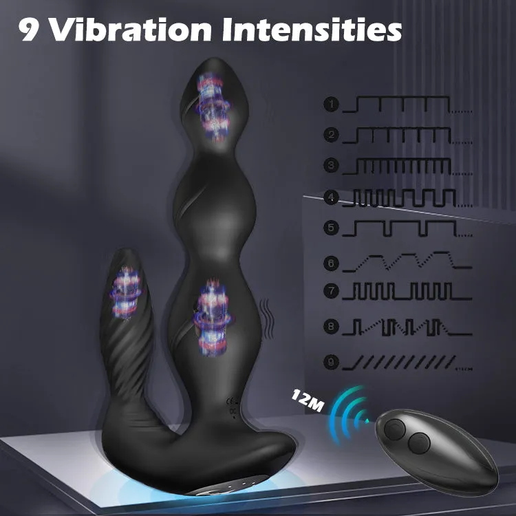 Vibrating Butt Plug with 3 Motors
