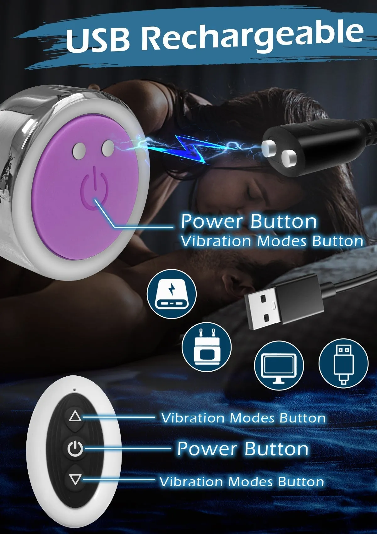 Vibrating Butt Plug with Remote Control