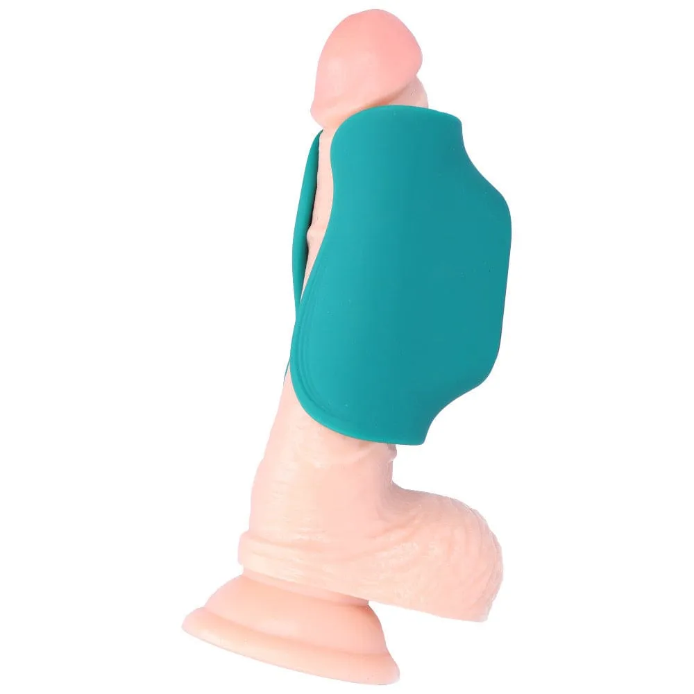 Vibrating Ribbed Silicone Penis Gripper Stroker | Rechargeable HJ & BJ Aide