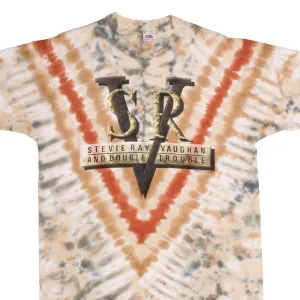VINTAGE TIE DYE STEVIE RAY VAUGHAN TOUR 1989 TEE SHIRT SIZE XL MADE IN USA