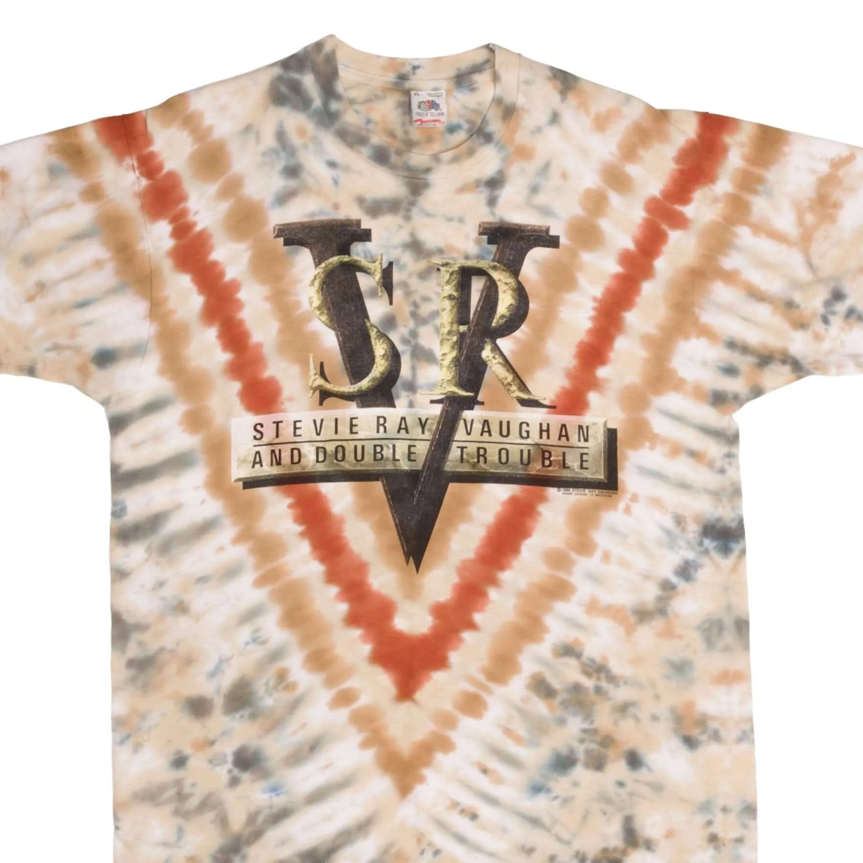VINTAGE TIE DYE STEVIE RAY VAUGHAN TOUR 1989 TEE SHIRT SIZE XL MADE IN USA