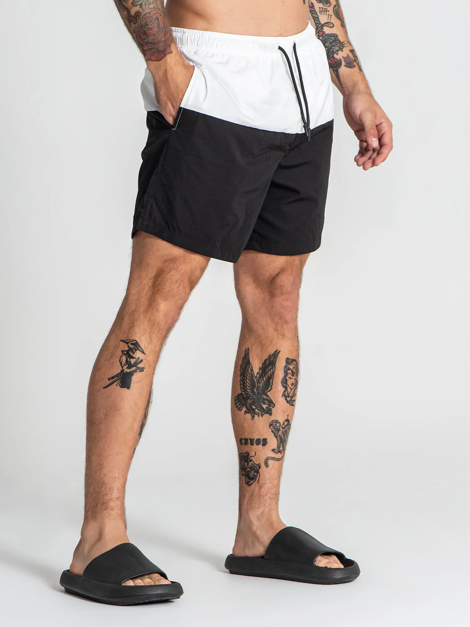 White Double Swimshorts