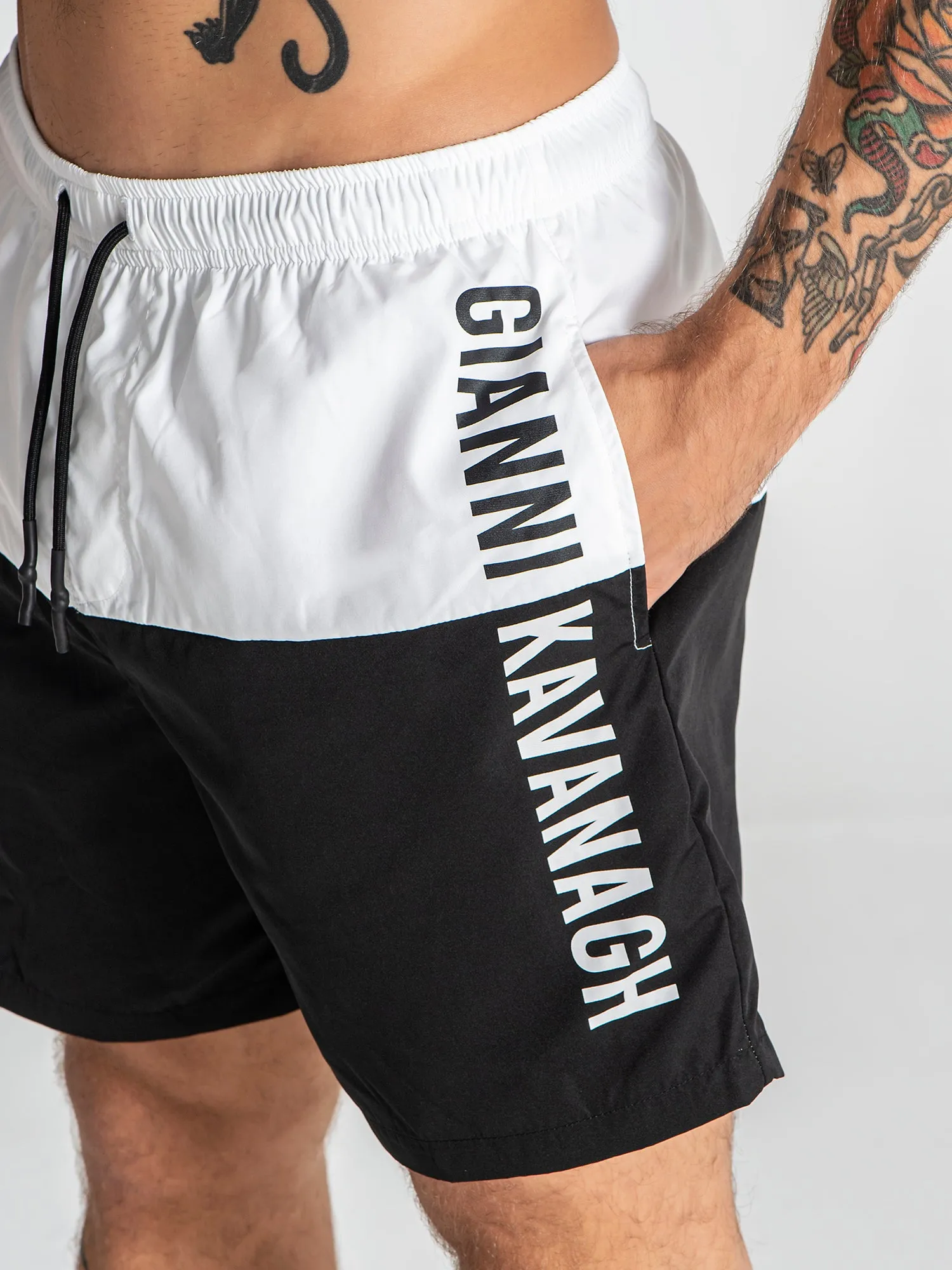White Double Swimshorts
