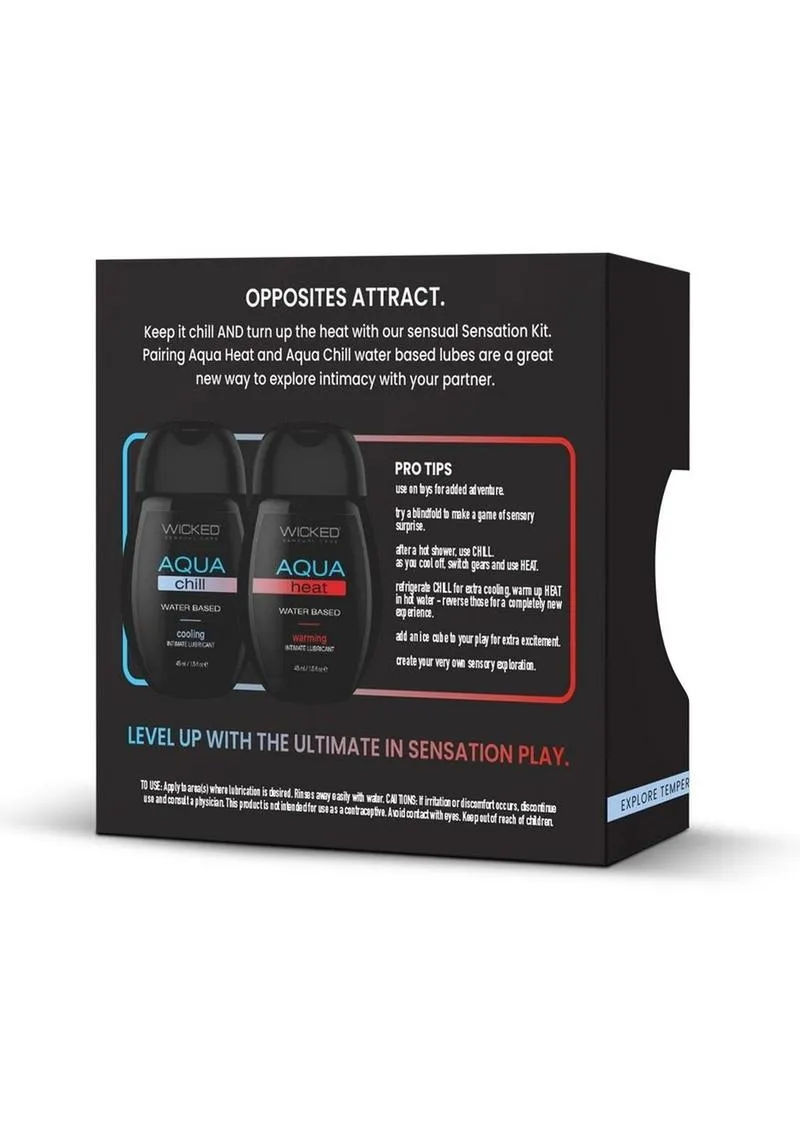 Wicked Sensual Warming/Cooling Water based Lubricant Sensations Kit