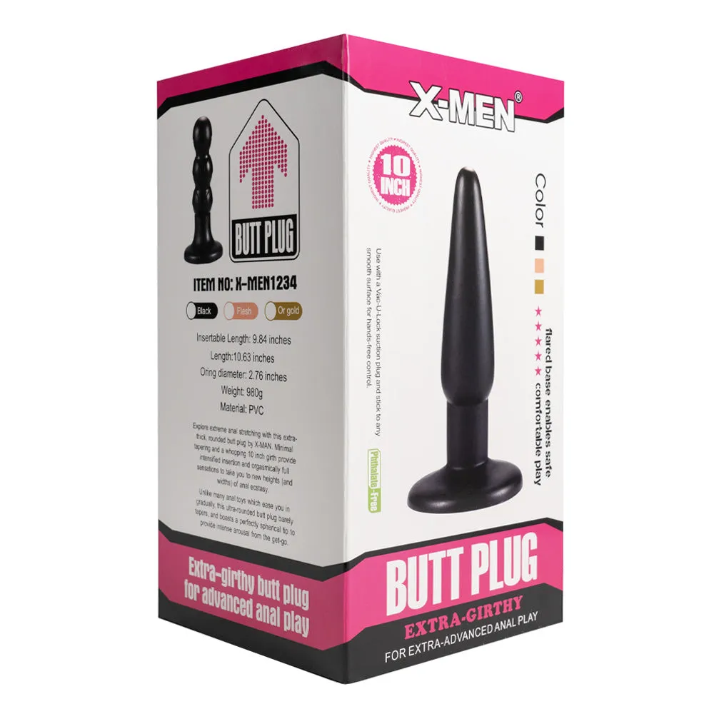 X-Men Extra-Girthy 10" Butt Plug With Suction Cup