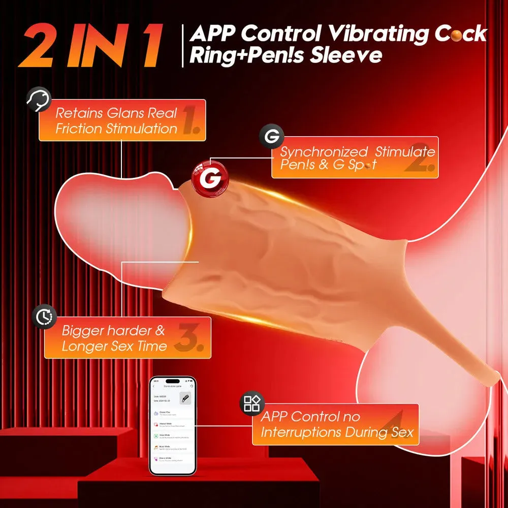 Xinghaoya APP Control Vibrating Cock Sleeve