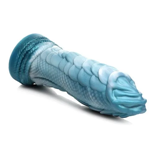 XR - Creature Cocks Sea Serpent Scaly Silicone Dildo 8.2" (Blue)