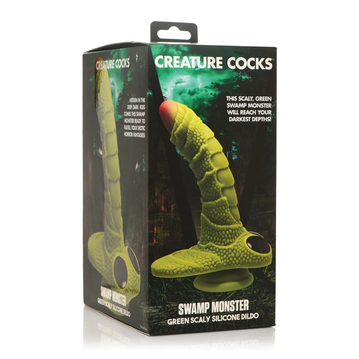 XR - Creature Cocks Swamp Monster Scaly Silicone Dildo 9.4" (Green)