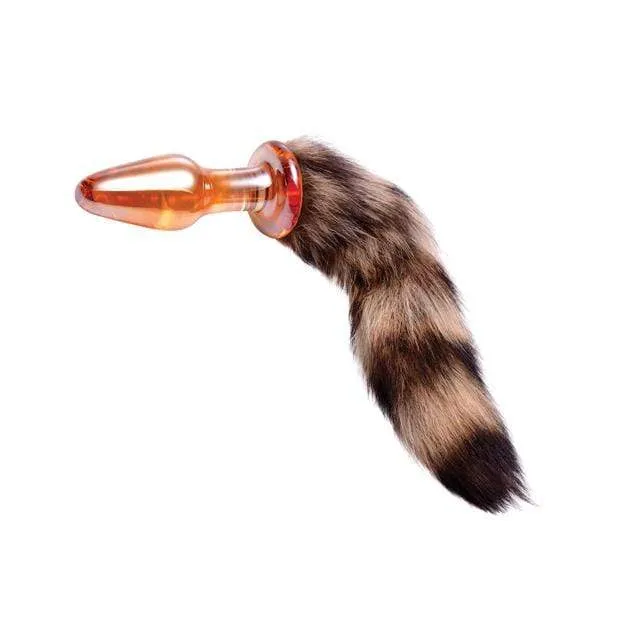 XR - Tailz Fox Tail Glass Anal Plug (Orange)